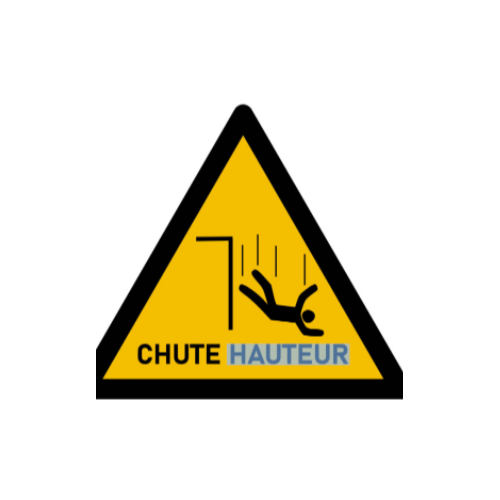 Pictogramme chute de hauteur – Danger de chute depuis un niveau élevé