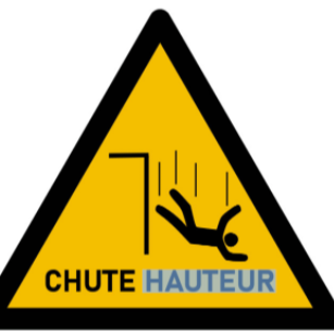 Fall hazard pictogram – Risk of falling from height